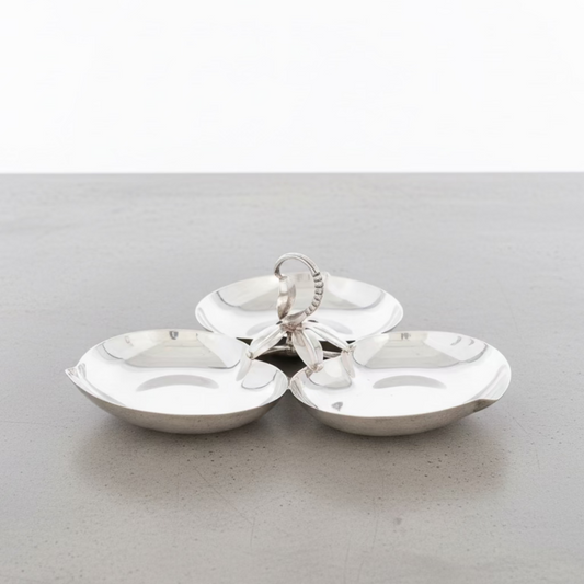 Vintage Silver Divided Lilly Dish