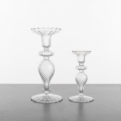 Clear Glass Taper Holder