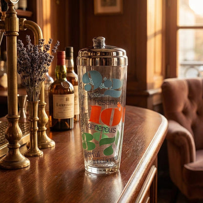 Vintage Numerology Cocktail Shaker