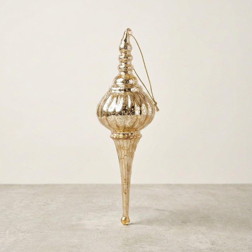 Glass Icicle Dome Ornament