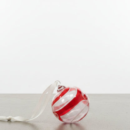 Red Spin Glass Ornament