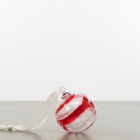 Red Spin Glass Ornament