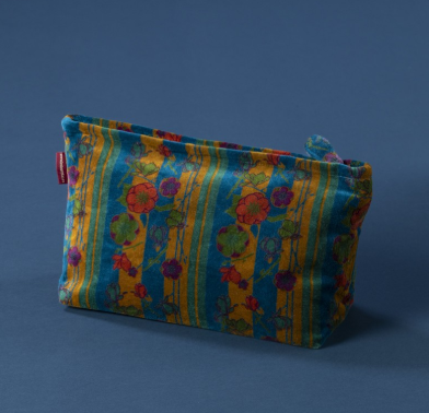 Large Velour Zippered Bag