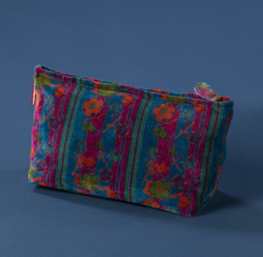 Large Velour Zippered Bag