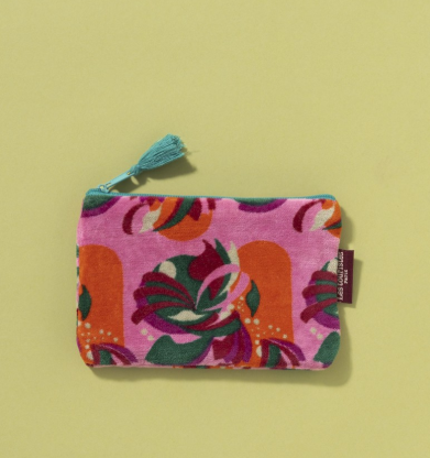 Velour Zippered Pouch