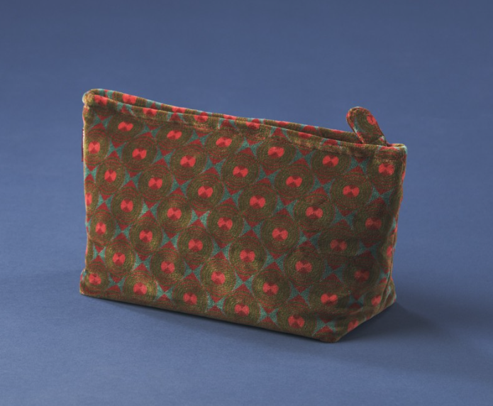 Large Velour Zippered Bag