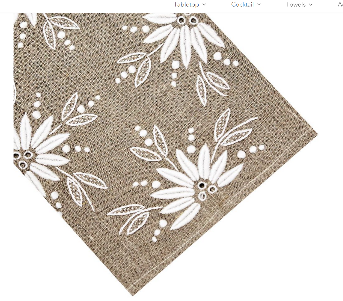 Linen Embroidered Hand Towel