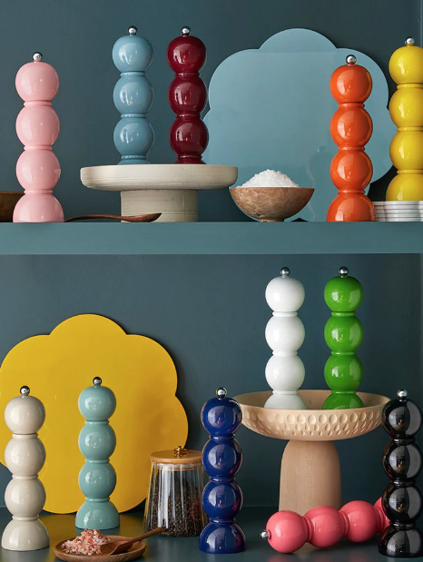 Lacquer Bobbie Salt or Pepper Mill