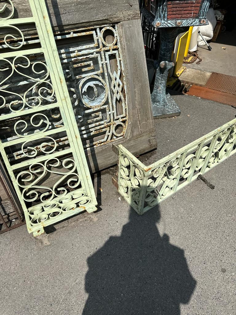 French Green Iron Balcony