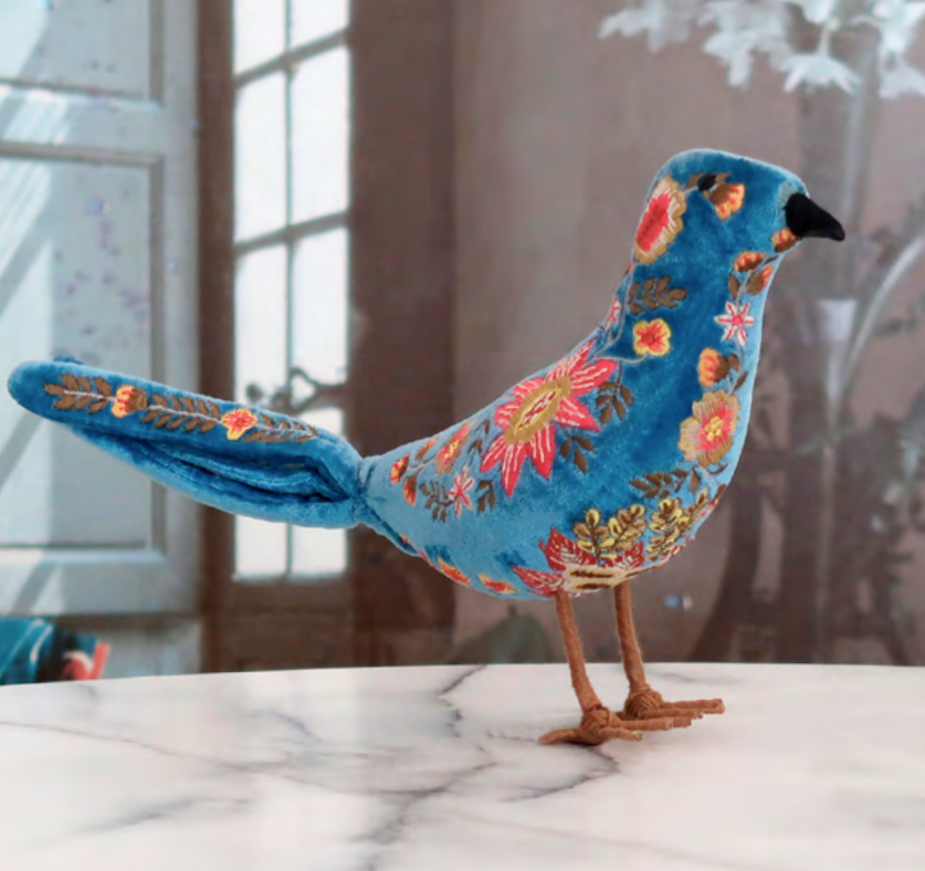 Silk Velvet Standing Bird