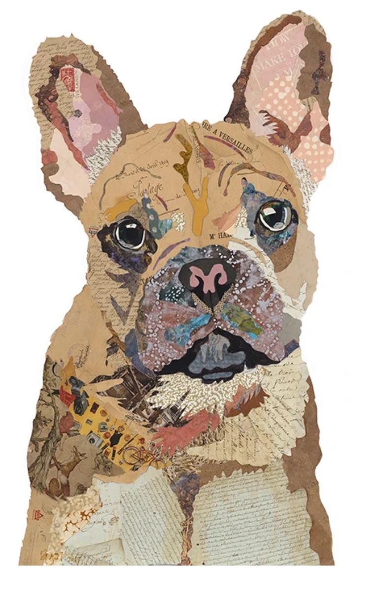 Framed Archival Dog Collage Print by Brenda Bogart