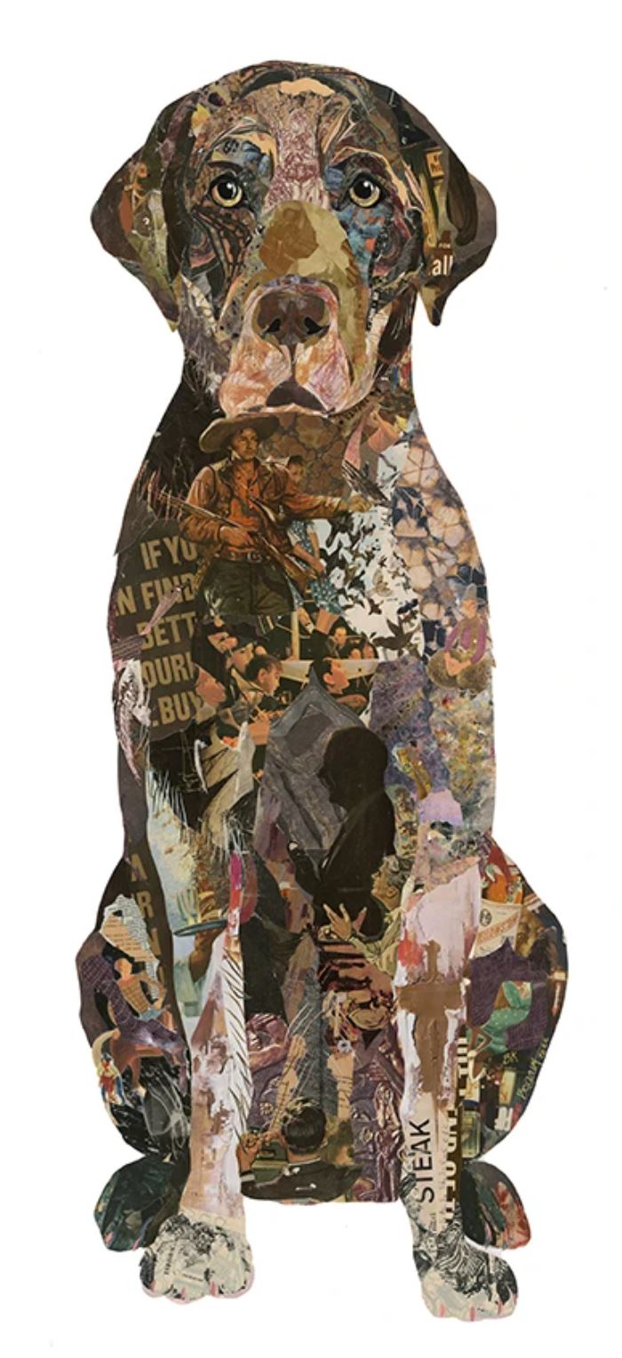 Framed Archival Dog Collage Print by Brenda Bogart