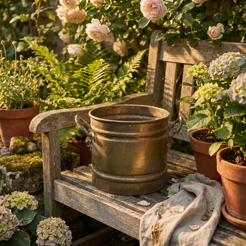 Vintage Lion Head Jardiniere