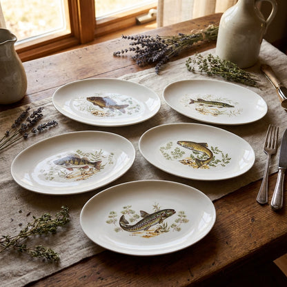 Vintage Fish Hors D'oeuvres Plates