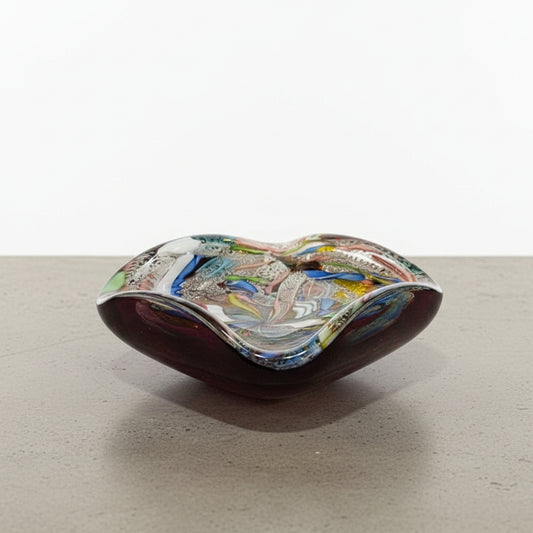 Italian Murano Glass Arte Vetraria Multicolored Glass Bowl, c. 1950s
