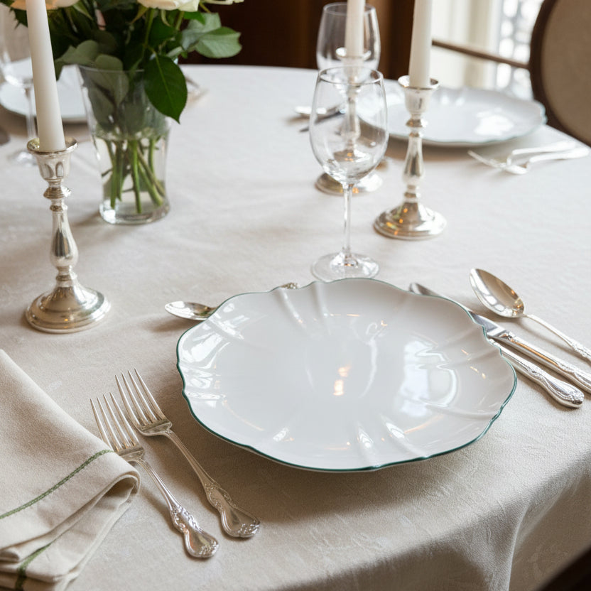 Twig NY Dinnerware Amelie Dinner Plates White Bone China, view 3