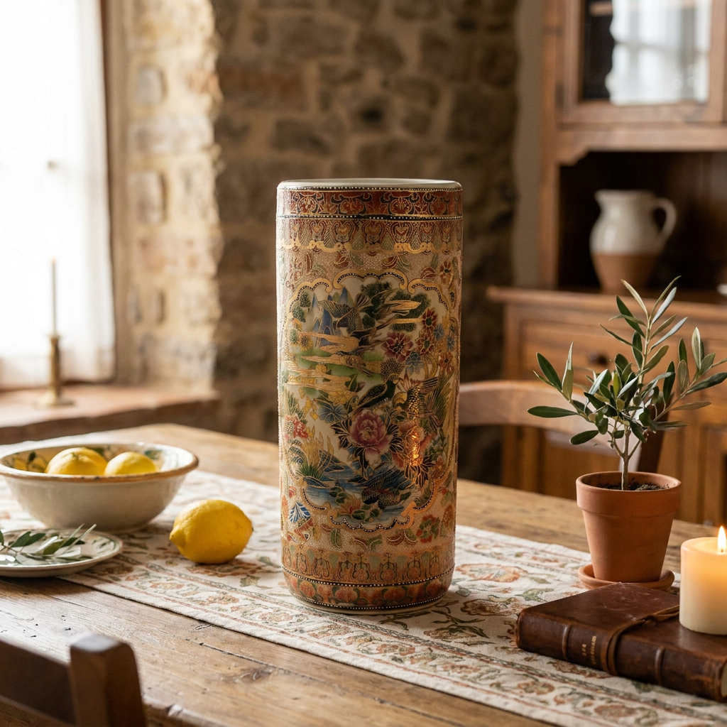 Satsuma-Style Painted Vase