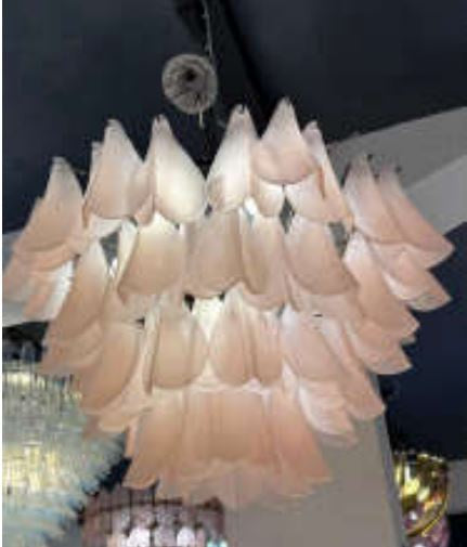 Glass Murano "Coda di Rondine" Chandelier
