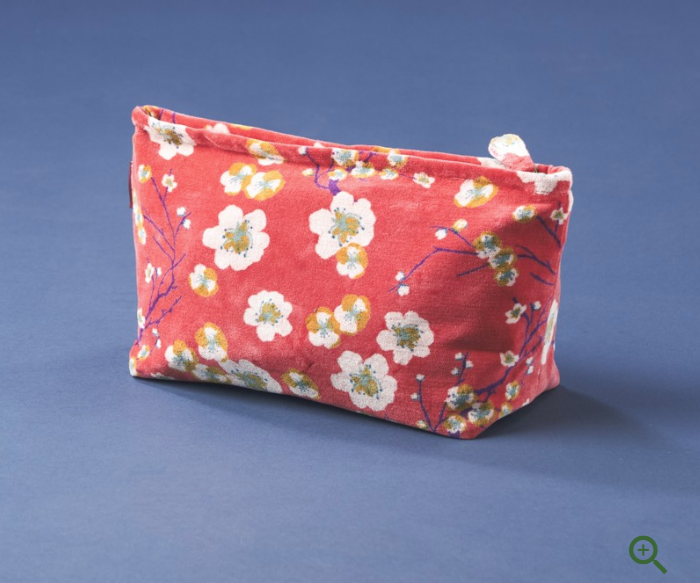 Large Velour Zippered Bag