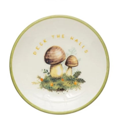 Stoneware Mushroom Dish