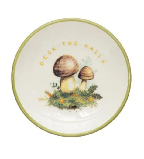 Stoneware Mushroom Dish