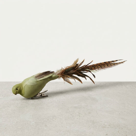 Clip-On Dark Green Bird