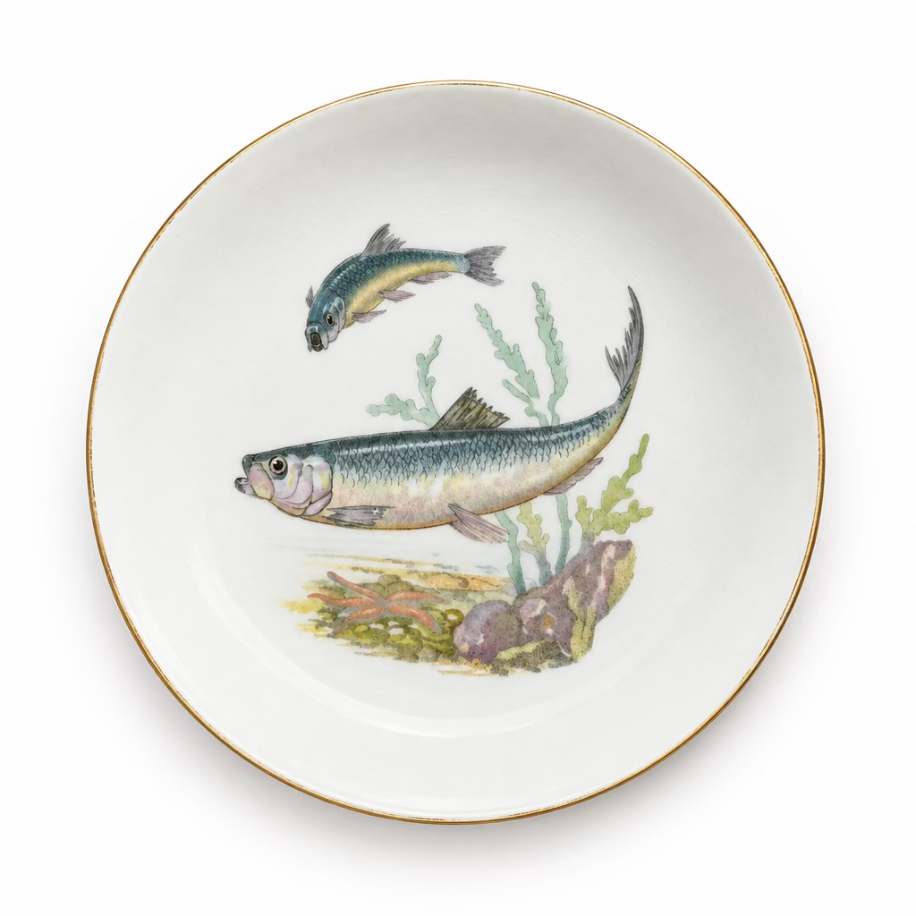 Vintage Single Fish Plate