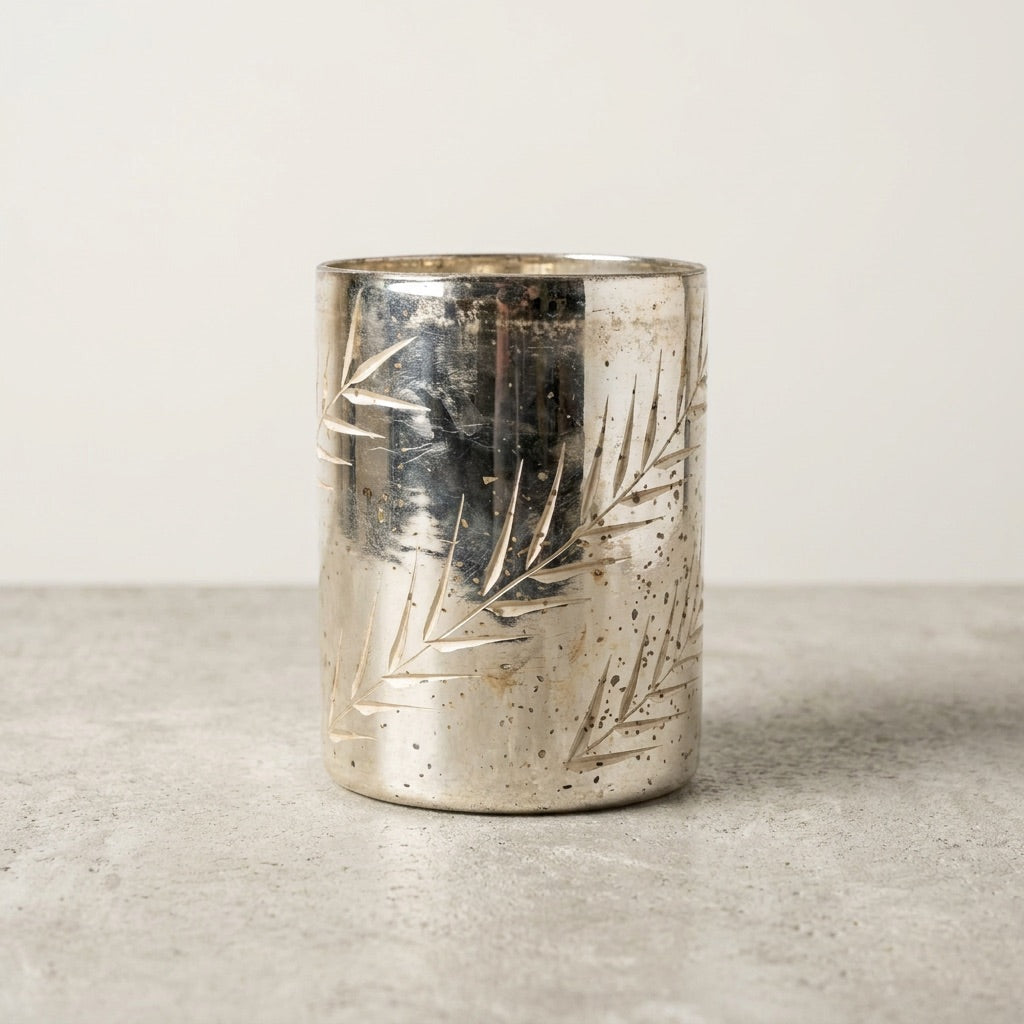 Silver Mercury Glass Cylinder