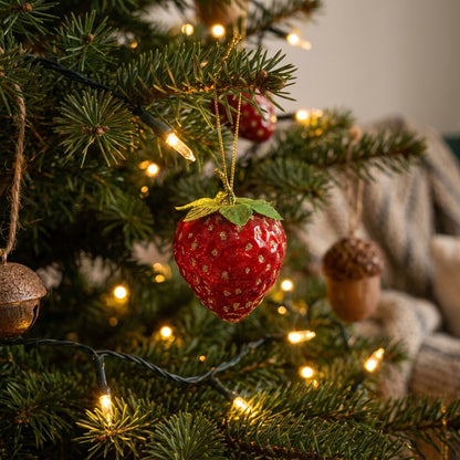 Tiny Strawberry Ornament