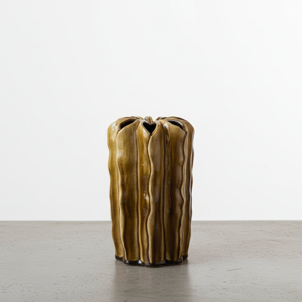 Ceramic Pouch Cylinder Vase