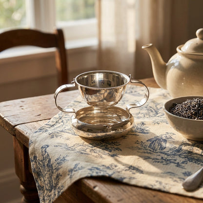 Silver Deco Tilting Tea Strainer