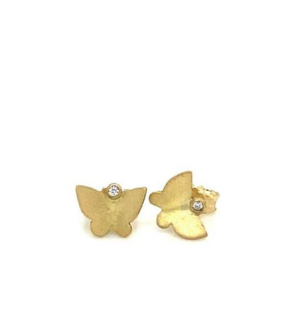 18k Butterfly Studs