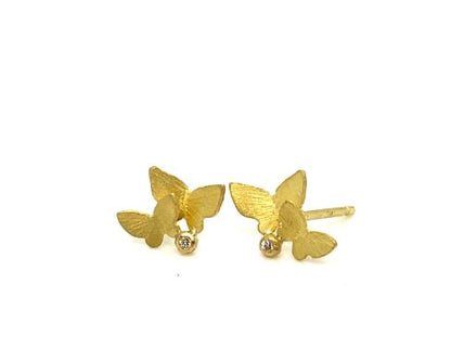 18k Butterfly Studs