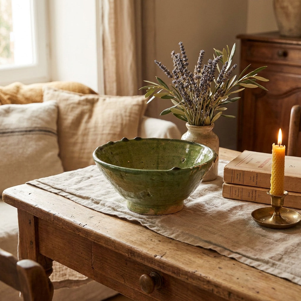 Vintage Tamegroute Glazed Bowl