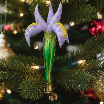 Blown Glass Flower Clip Ornament Collection