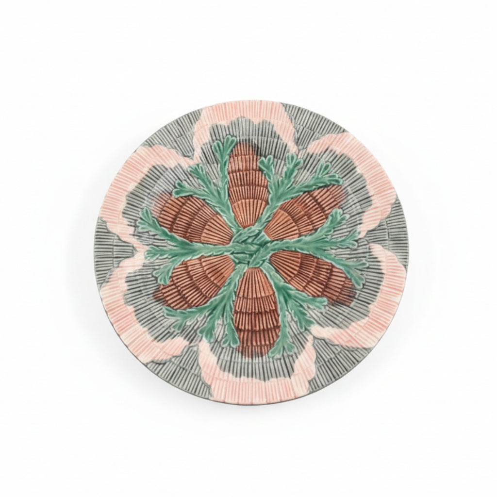Pair of Vintage Majolica Salad Plates