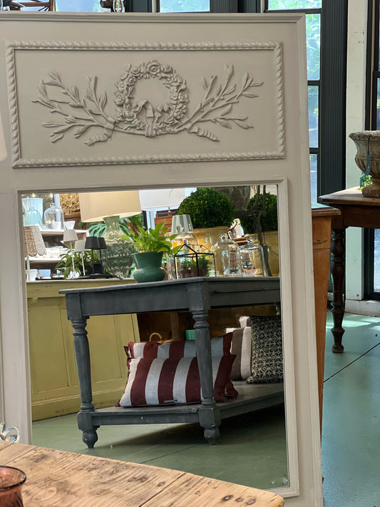 Antique Louis XVI Style Painted Trumeau