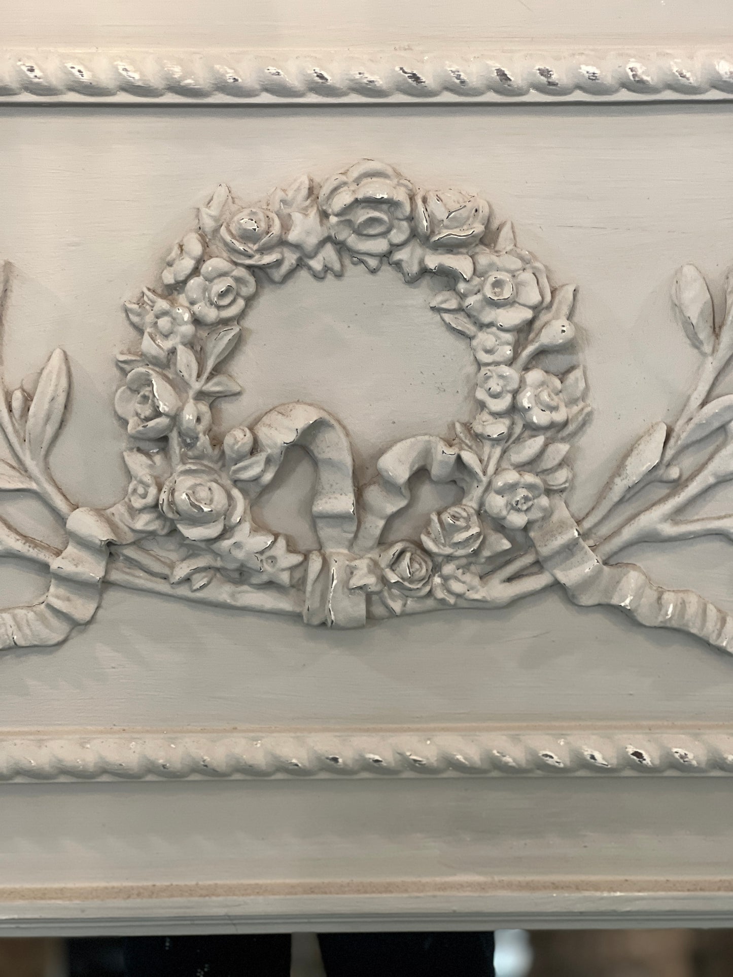 Antique Louis XVI Style Painted Trumeau