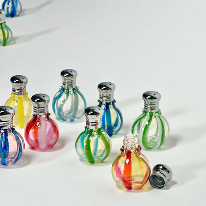 Set of 2 Blown Glass Mini Salt and Pepper Shakers