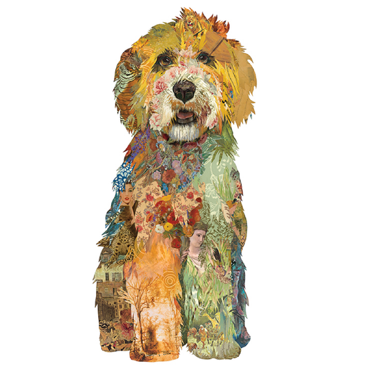 Golden Doodle by Brenda Bogart, Silhouette Archival Print