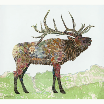 'Xander' Elk by Brenda Bogart, Archival Print