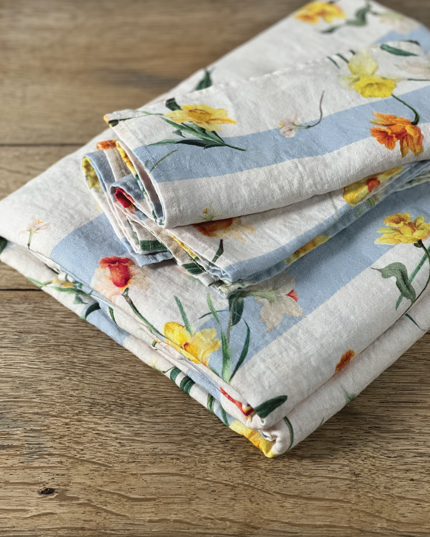Daffodil Stripe Table Linen Collection