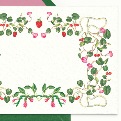 Berry Pom Pom Stationery Collection