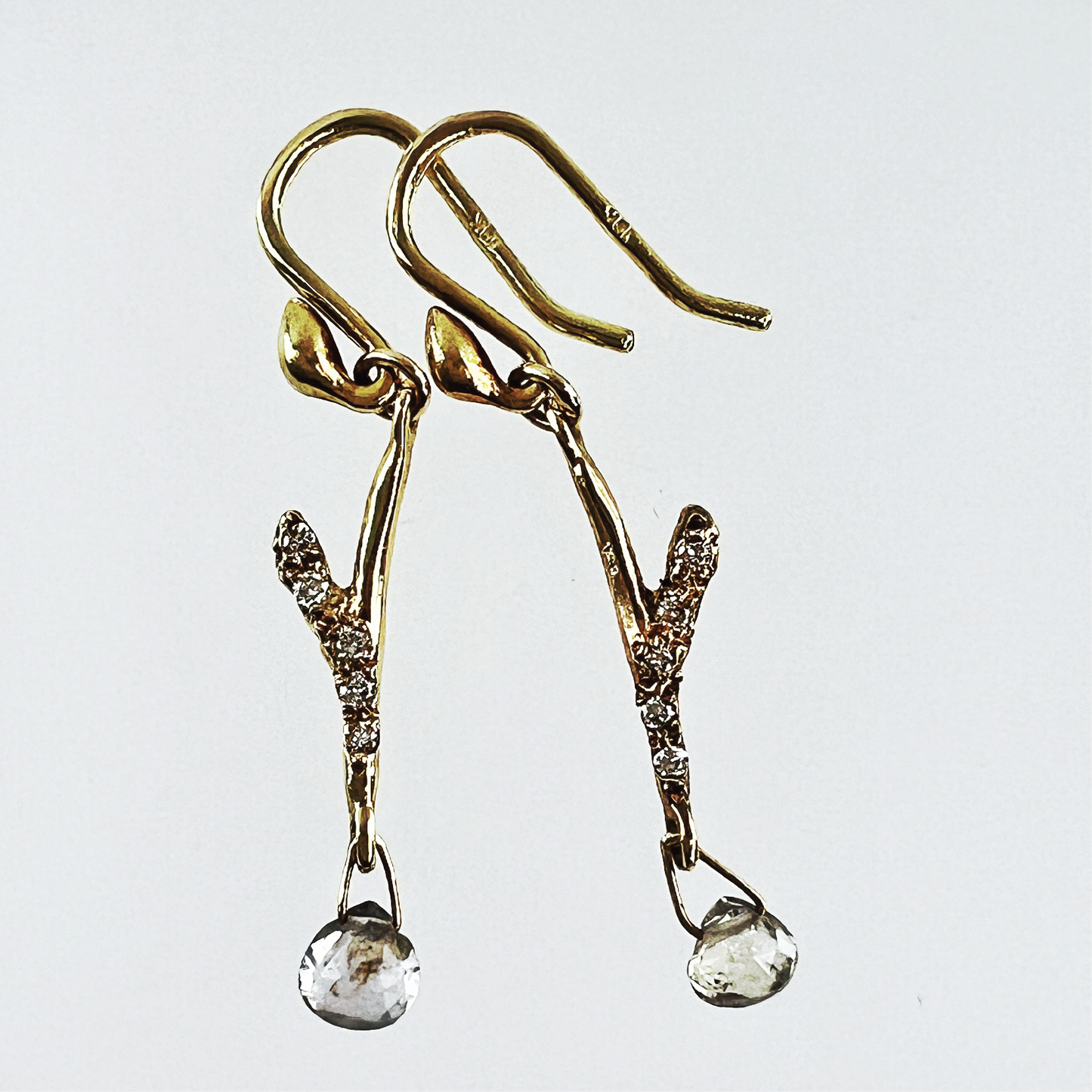 Icelandic Birch Dew Drop Earrings