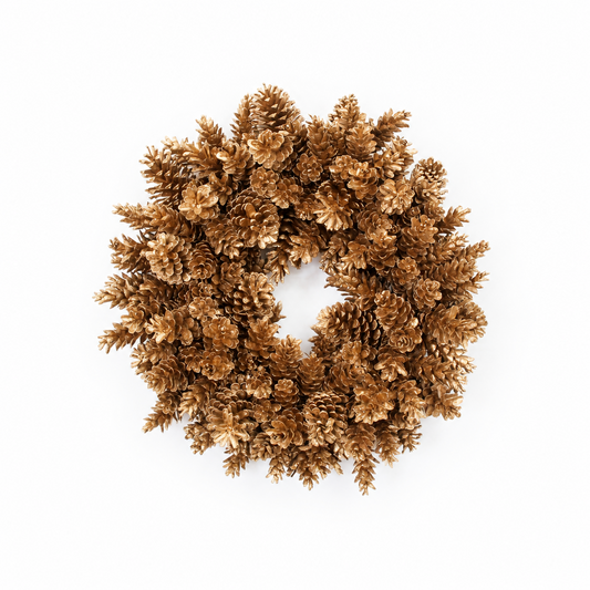 The Magnolia Company Holiday Wreath Gold Pinecone Wreaths all-natural elements, view 3