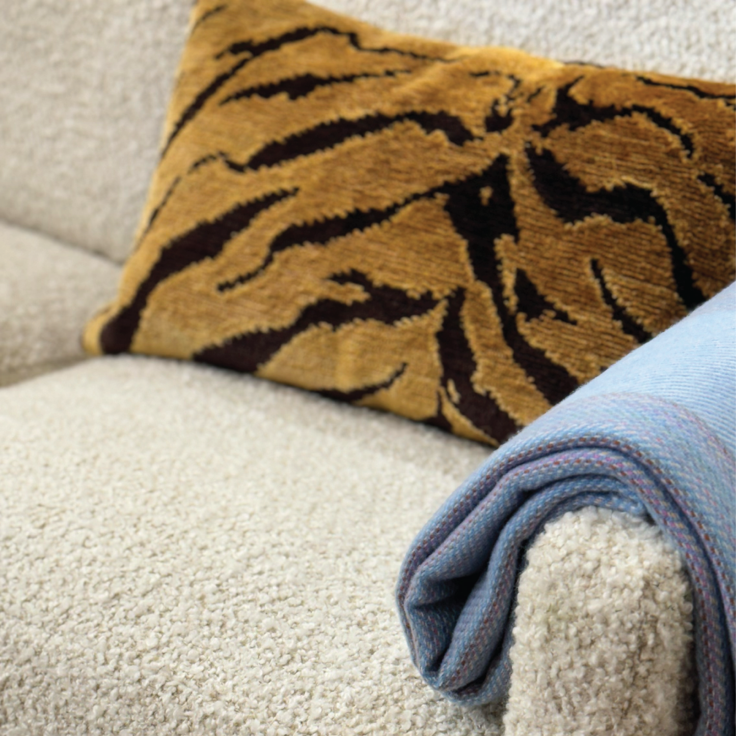 Hand Knotted Tiger Stripes Pillow