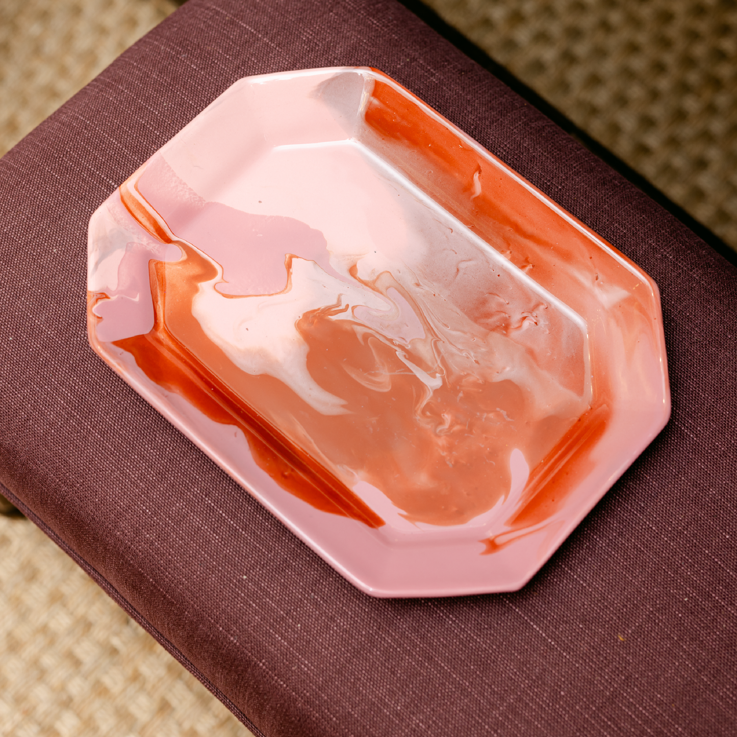 Hand Glazed Geode Tray