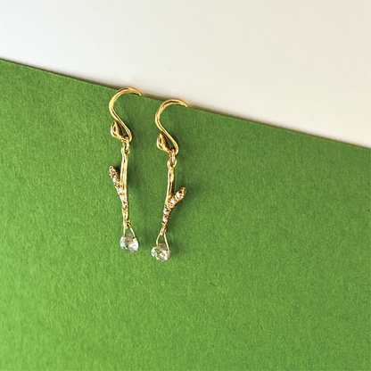 Icelandic Birch Dew Drop Earrings