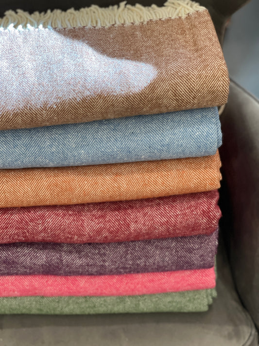 Italian Herringbone Throw Collection