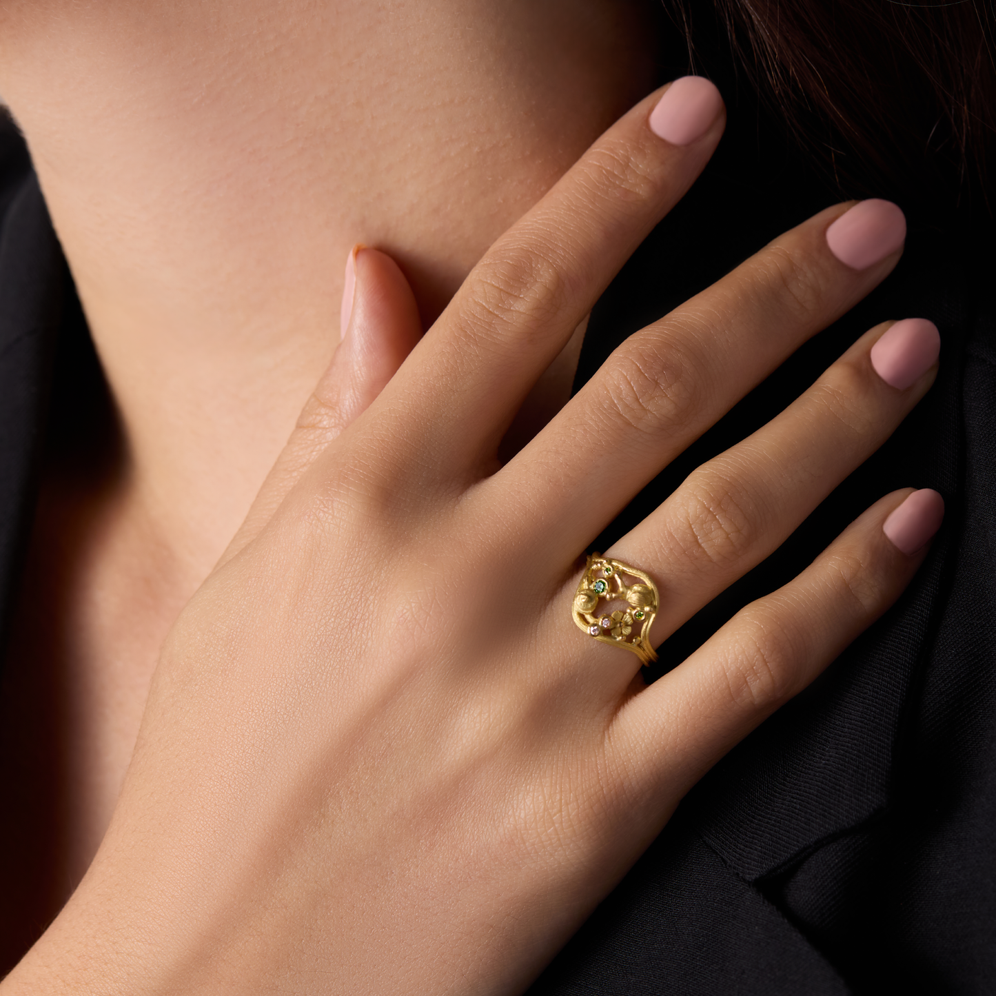 18k Gold Double Snail Ring